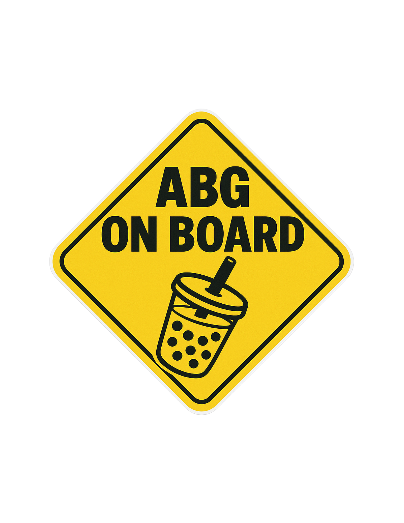 "ABG ON BOARD" Sticker